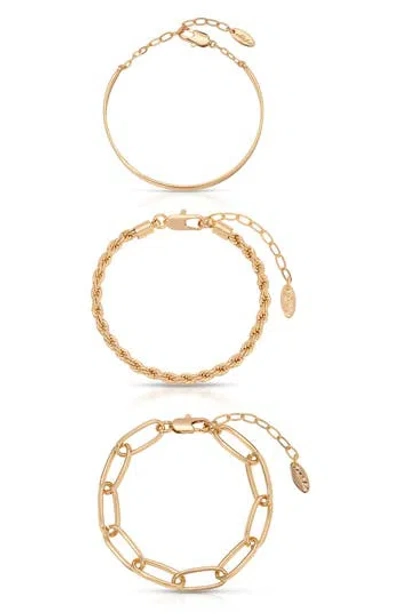 Ettika Chained Up 3-pack Assorted Bracelets