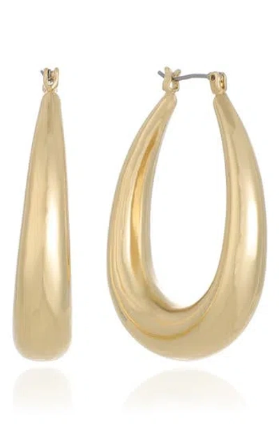 Ettika Chunky Oval Hoop Earrings In Gold