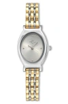 Ettika Classic Oval Dial Two-tone Bracelet Watch In Multi