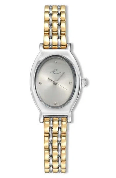 Ettika Classic Oval Dial Two-tone Bracelet Watch In Multi