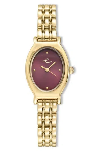 Ettika Classic Oval Dial Two-tone Bracelet Watch In Gold