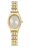 Ettika Classic Oval Dial Two-tone Bracelet Watch In Gold