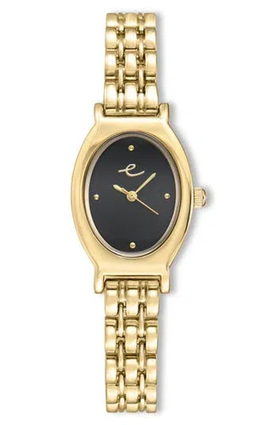 Ettika Classic Oval Dial Two-tone Bracelet Watch In Gold
