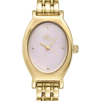 Ettika Classic Oval Dial Two-tone Bracelet Watch In Orange