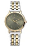 Ettika Classic Round Dial Two-tone Bracelet Watch In Multi