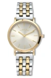 Ettika Classic Round Dial Two-tone Bracelet Watch In Multi