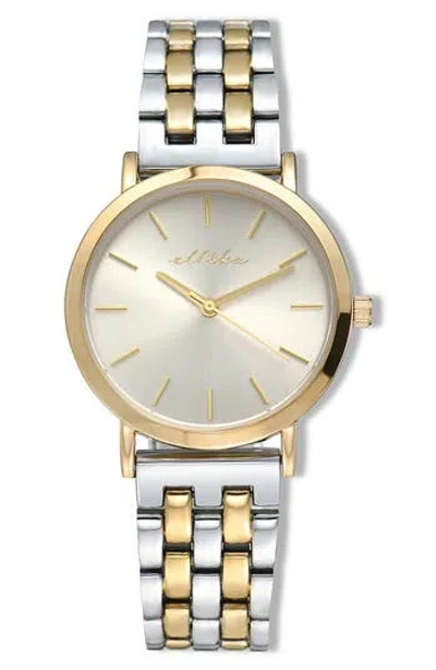Ettika Classic Round Dial Two-tone Bracelet Watch In Multi