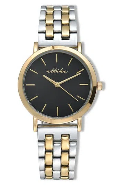 Ettika Classic Round Dial Two-tone Bracelet Watch In Metallic