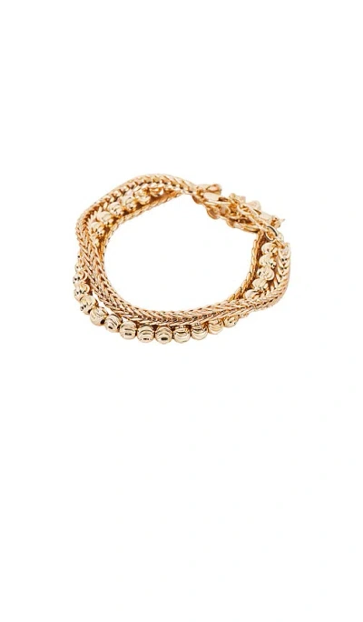 Ettika Classical Trio Bracelet Set In 金色