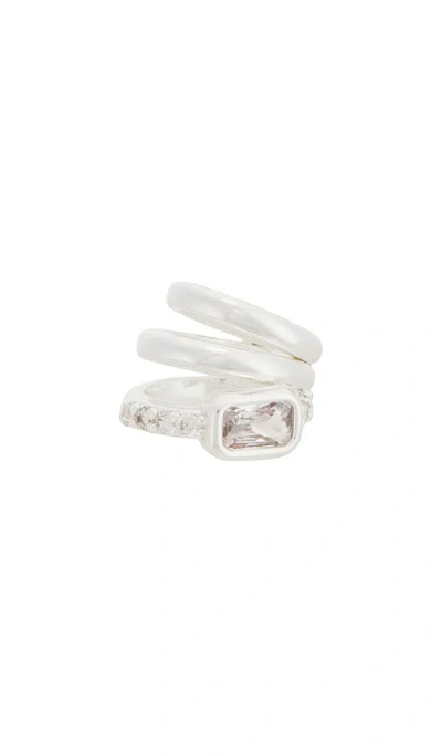 Ettika Cluster Ear Cuff In Red