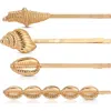 Ettika Coastal Days Set Of 4 Hair Pins In Gold