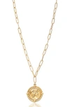 Ettika Coin Pendant Necklace In Gold