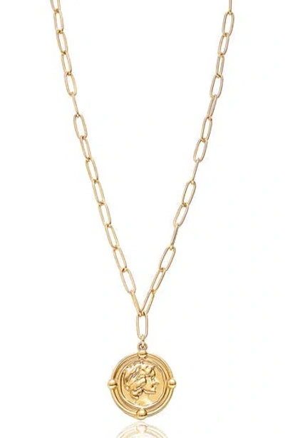Ettika Coin Pendant Necklace In Gold