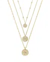 Ettika Coin Pendant Necklaces In 18k Gold Plate, Set Of 3 In Gold