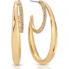 Ettika Concentric Rings Pavé Hoop Earrings In Gold