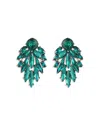Ettika Crystal Chandelier Earrings In Green/gold