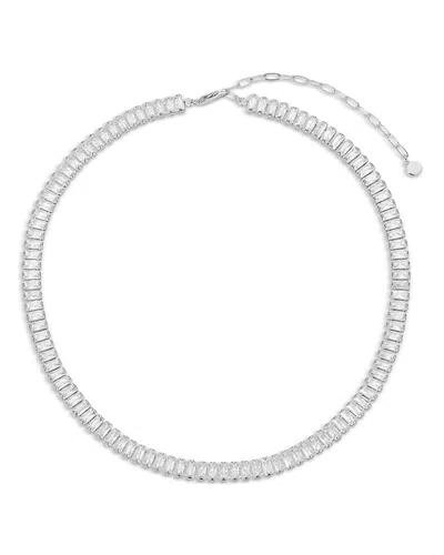Ettika Cubic Zirconia Baguette Necklace In Metallic