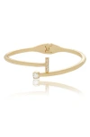 Ettika Crystal Bar Cuff Bracelet In Gold