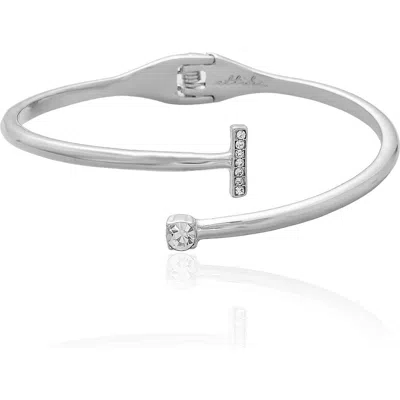 Ettika Crystal Bar Cuff Bracelet In Metallic