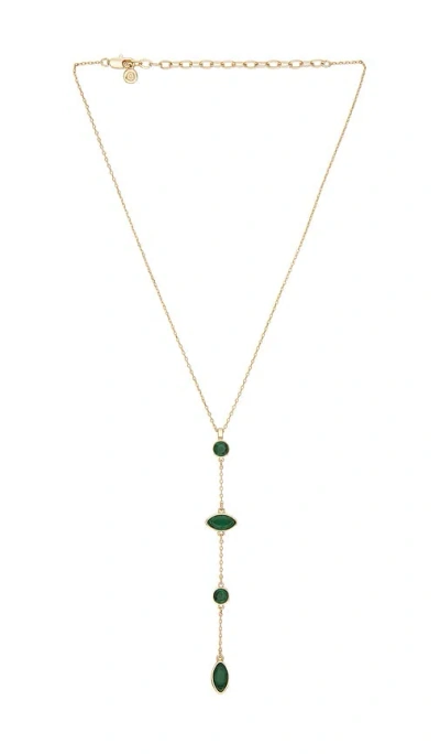 Ettika Crystal Cascade Lariat Necklace In Metallic Gold