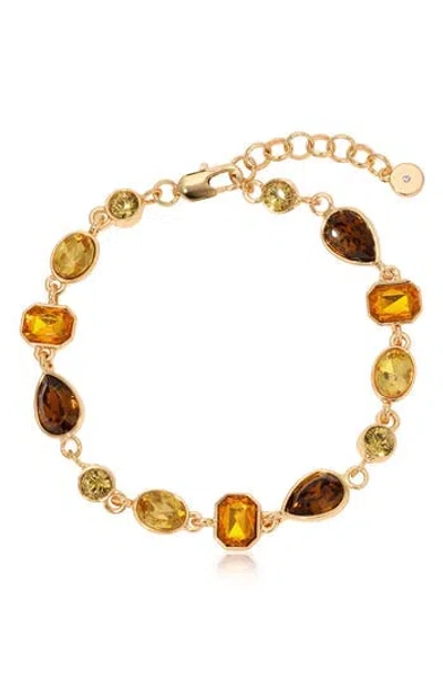 Ettika Crystal Chain Bracelet In Gold
