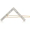 Ettika Crystal Chevron Barrette In Gold