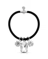 Ettika Crystal Dangle Hair Tie In White