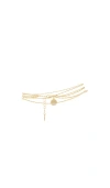 Ettika Crystal Dipped Gold Chain Anklet In Gold