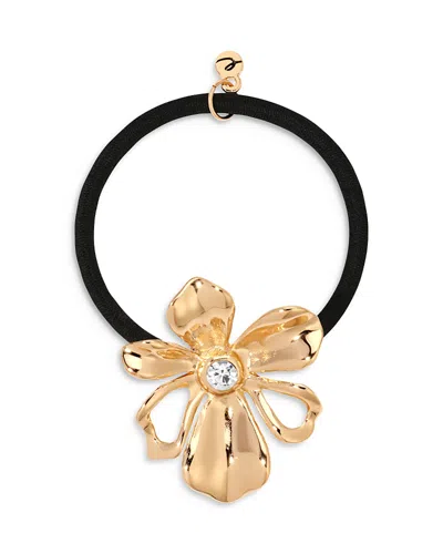 Ettika Crystal Flower Hair Elastic In Gold