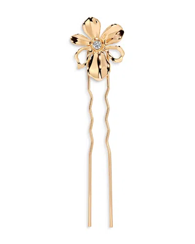 Ettika Crystal Flower Hair Pin In Gold