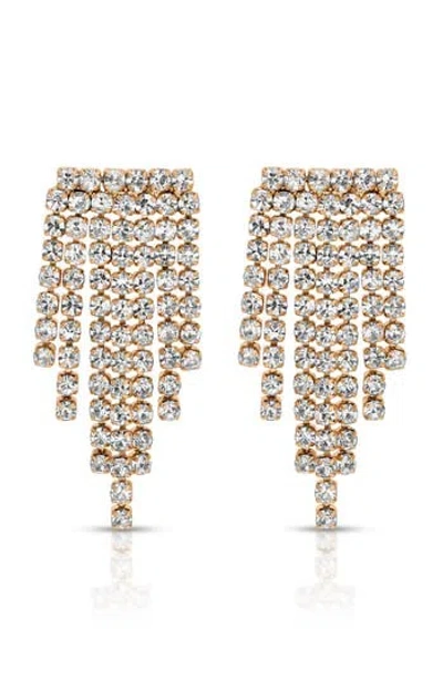 Ettika Crystal Fringe Drop Earrings