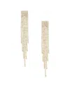 Ettika Crystal Fringe Earrings In 18k Gold Plating In Gold