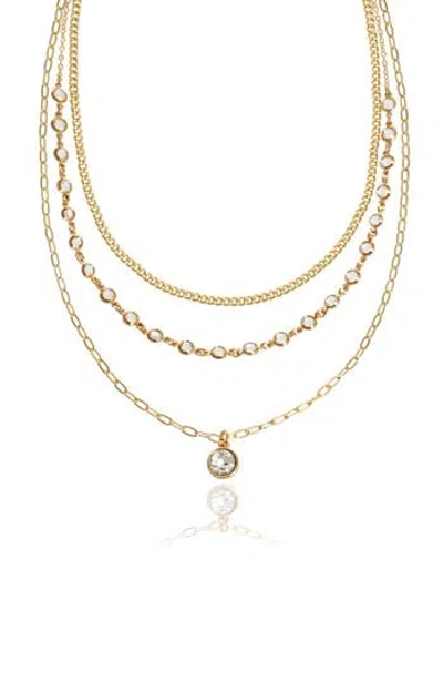 Ettika Crystal Layered Chain Necklace