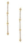 Ettika Crystal Linear Drop Earrings In Gold