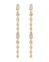 Ettika Cubic Zirconia Linear Earrings In Gold