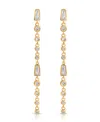 Ettika Cubic Zirconia Linear Earrings In Gold