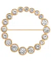 Ettika Crystal Loop Brooch In Gold