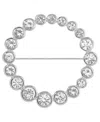 Ettika Crystal Loop Brooch In White