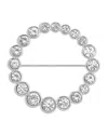 Ettika Crystal Loop Brooch In Silver