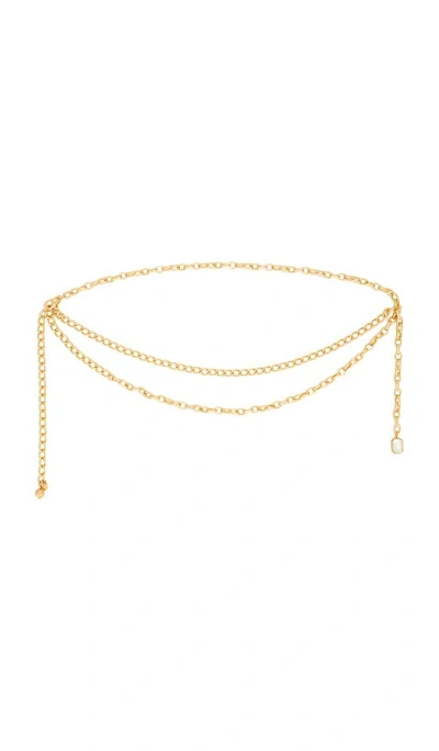 Ettika Crystal Pendant Chain Belt In Gold