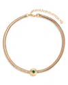 Ettika Crystal Solitaire Collar Necklace, 15-18 In Gold