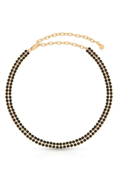 Ettika Crystal Sparkle Choker Necklace In Gold