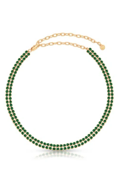 Ettika Crystal Sparkle Choker Necklace In Multi