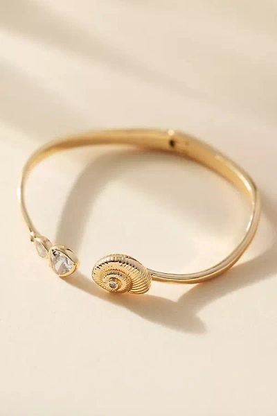 ETTIKA CRYSTAL SWIRLED SHELL CUFF BRACELET