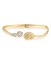 Ettika 18k Gold Plated Swirled Shell Cuff Bracelet In Gold