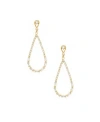 Ettika Crystal Teardrop Earrings In Gold Plated