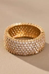 Ettika Crystal Thick Band Ring In Gold