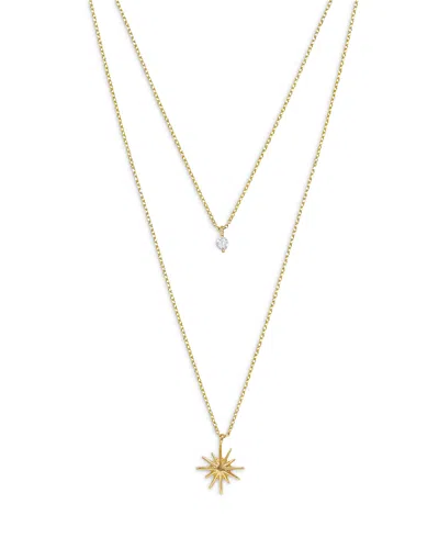 Ettika Layered Starburst Crystal Necklace In Gold