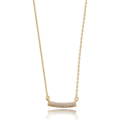 Ettika Cubic Zirconia Bar Pendant Necklace
