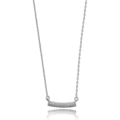 Ettika Cubic Zirconia Bar Pendant Necklace